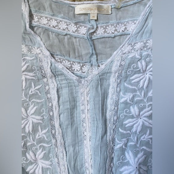 Loveshackfancy Light blue Mini Ruffled Dress | M - Picture 4 of 9